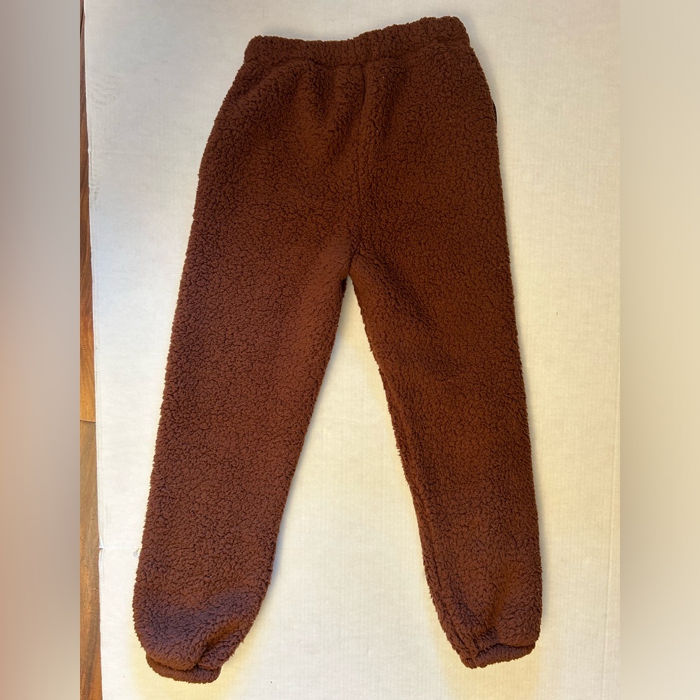 Self Esteem Faux Sherpa Juniors Warm Brown Joggers Super Soft Sz-XS. Z12 - Picture 6 of 10
